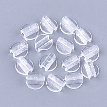 Honeyhandy Transparent AS Base Buckles, Hair Findings, for DIY Hair Tie Accessories, Clear, 13~13.5x6.5mm, Inner Diameter: 12x3mm