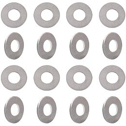 PH Pandahall 100 pcs 22mm Aluminum Stamping Blank, Flat Round Washer with 10mm Center Hole for Bracelet Jewelry DIY Craft Making, Silver