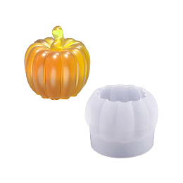 Honeyhandy Pumpkin Display Silicone Molds, for UV Resin, Epoxy Resin Craft Making, White, 68x51mm, Inner Diameter: 45mm