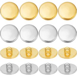 OLYCRAFT 100pcs 17.5mm Flat Round Buttons Plastic Gold Sliver Buttons Blazers Shirt Suit Jeans Button Trousers Buttons for Clothing Accessories Button Sewing DIY Craft - Hole 3mm