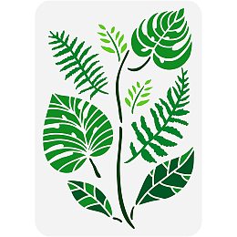 FINGERINSPIRE Palm Leaves Stencil 11.7x8.3 inch Large Reusable Wall Stencils Plant Leaf Art Craft Stencils PET Hollow Out Leaves Templates Stencil for Wall Tile Furniture Paper Fabric Home Decor