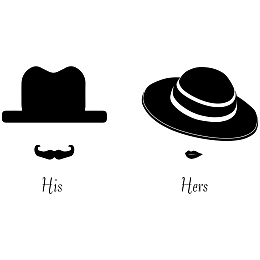 OLYCRAFT Black Hat Theme PVC Wall Stickers 45.7 x 14.6 Inch Mustache Lips Wall Decal Words Wall Decor for Toilet Logo Living Room Bed Room Decoration DIY Wall Art Mural