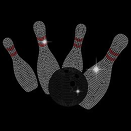 SUPERDANT Bowling Crystal Rhinestone Heat Transfer Stars Bling Rhinestone Template Bowling Enthusiasts for Clothes Bags Pants DIY Transfer Iron On Decals for T Shirts