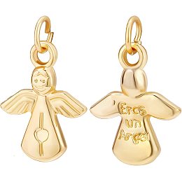 BENECREAT 30Pcs Angel Charms Alloy Pendants 18K Gold Plated Metal Charms for Necklace Bracelet Making and Crafting