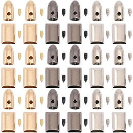 CHGCRAFT 60 Sets Zinc Alloy Bag Zipper Tail Ends with Screw for Repairing Sewing DIY Craft Accessories, Mixed Color