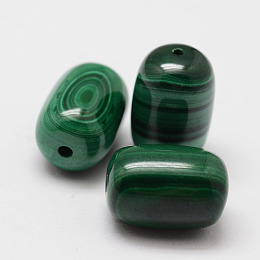 Honeyhandy Wax Gourd Natural Malachite Beads, 12x8mm, Hole: 1mm