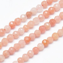 Honeyhandy Natural Pink Aventurine Beads Strands, Round, Faceted, 2mm, Hole: 0.5mm