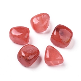 Honeyhandy Cherry Quartz Glass Beads, Tumbled Stone, Vase Filler Gems, No Hole/Undrilled, Nuggets, 20~35x13~23x8~22mm