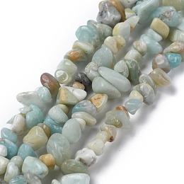 Honeyhandy Natural Flower Amazonite Chips Beads Strands, 5~8x5~8mm, Hole: 1mm, about 31.5 inch