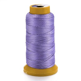 Honeyhandy Polyester Thread, for Custom Woven Jewelry Making, Lilac, 1mm, about 230m/roll