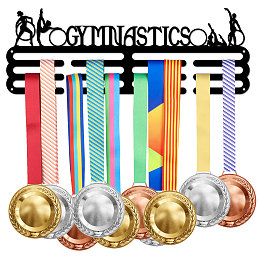 SUPERDANT Fashion Iron Medal Hanger Holder Display Wall Rack, with Screws, Word Gymnastics, Sports Themed Pattern, 150x400mm