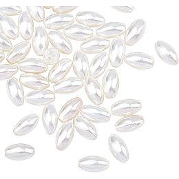 NBEADS 54 Pcs Natural Freshwater Pearl Beads, Rice Shaped Polished Pearls Spacer, Natural Pearl Loose Beads for DIY Crafts Making Jewelry Bracelets Necklaces Earrings, Seashell Color