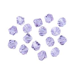 ARRICRAFT 50pcs Imitation Austrian Crystal Glass Beads Faceted Round Bicone Clear Grade AAA Beads for Jewelry Craft Making 6mm Hole: 1mm Purple