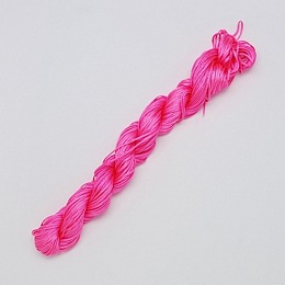 Honeyhandy 10M Nylon Jewelry Thread, Nylon Cord for Custom Woven Bracelets Making, Magenta, 2mm