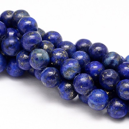 Arricraft Natural Lapis Lazuli Round Beads Strands, Dyed, 10mm, Hole: 1mm, about 38pcs/strand, 15.5 inches