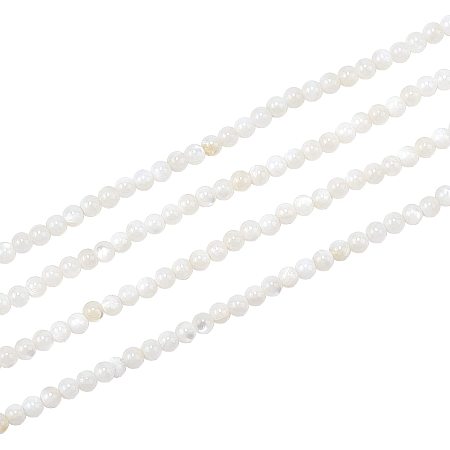 NBEADS 360 Pcs Natural Freshwater Shell Beads, 2.5mm Floral White Pearl Strands Round Loose Beads for Jewelry Craft Making, Hole: 0.7mm