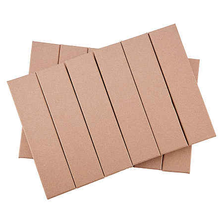 BENECREAT 20 Pack Small Size Kraft Rectangle Cardboard Jewelry Boxes for Jewelry Set, 6.6 by 1.46 by 0.98-Inch, Brown