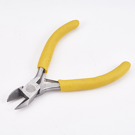 ARRICRAFT 45# Carbon Steel Jewelry Pliers, Side Cutting Pliers, Side Cutter, Polishing, Gold, Stainless Steel Color, 10.5x8.4x0.8cm