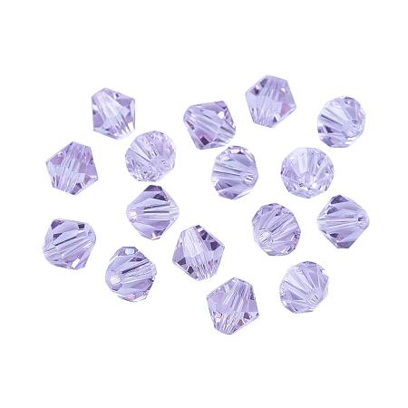 ARRICRAFT 50pcs Imitation Austrian Crystal Glass Beads Faceted Round Bicone Clear Grade AAA Beads for Jewelry Craft Making 6mm Hole: 1mm Purple