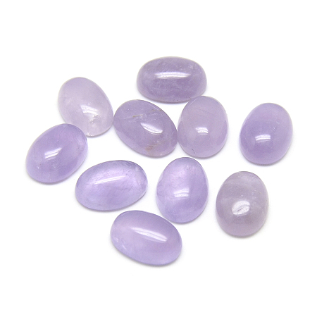 Honeyhandy Natural Lavender Jade Cabochons, Oval, Lilac, 14x10x5mm
