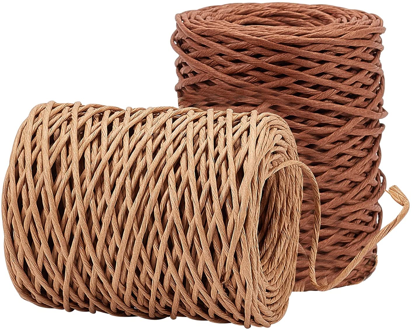 PandaHall Elite 1 Roll Brown Floral Bind Wire Wrap Twine 12 Guage Paper Covered Rustic Vine 164 Feet for Art Craft Flower Bouquets