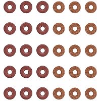 Arricraft 600 pcs 6mm Cowhide Leather Spacer Beads Flat Round Disc Spacers for Bracelet Necklace Jewelry DIY Craft Making, Brown