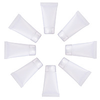 BENECREAT 30 Pack 15ml/0.5oz Clear Empty Tubes Clear Squeezable Cosmetic Containers Refillable Plastic Tubes for Shampoo Facial Cleanser Makeup Sample