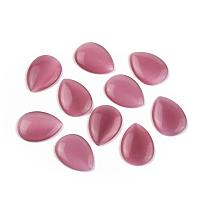 Cat Eye Cabochons, Fuchsia, Teardrop, about 13mm wide, 18mm long, 5mm thick