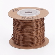 Honeyhandy Nylon Cords, String Threads Cords, Round, Saddle Brown, 1.5mm, about 27.34 yards(25m)/roll