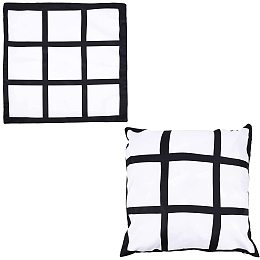 GORGECRAFT 2 PCS Sublimation Blanks Polyester Panel Pillow Cases Cushion Cover Throw Pillow Covers 16 x 16 Inch for Sublimation Printing Sofa Couch DIY Blanks Pillow Case No Pillow Insert