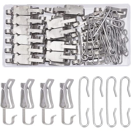 SUPERFINDINGS 60Pcs 2 Style Heat Cable Roof Clips Aluminum Roof Cable Clips Cable Spacers Platinum Roof Clips and Spacers Set Cable Wire Clips Gutter Clips Outdoor Cable Clips
