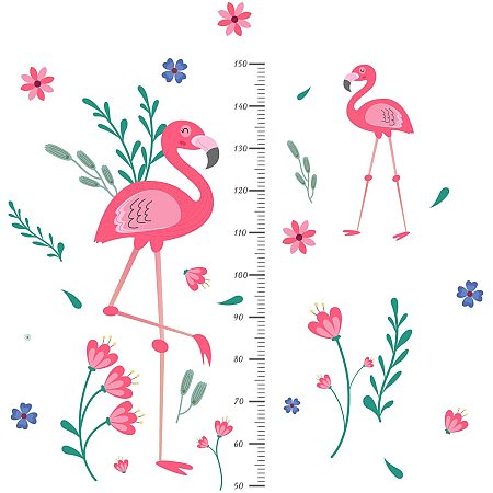 ARRICRAFT 2pcs/Set Family Height Growth Chart Wall Sticker Flamingo Self-Adhesive Height Wall Sticker for Bedoom Nursery Living Room Decor 38
