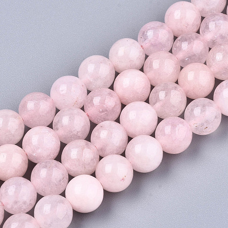 Honeyhandy Natural Quartz Beads Strands, Imitation Rose Quartz, Dyed, Round, Pink, 8.5mm, Hole: 1mm, about 47~49pcs/strand, 14.96 inch~15.67 inch(38cm~39.8cm)