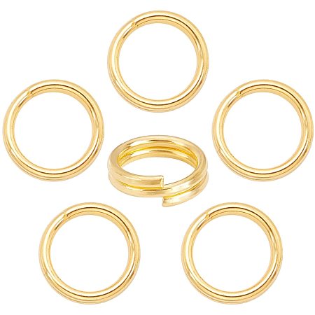 BENECREAT 300Pcs 6mm 14K Gold Jump Ring Jump Rings for Jewelry Making Gold  Open Jump Rings Bulk for DIY Craft Earring Pendant 