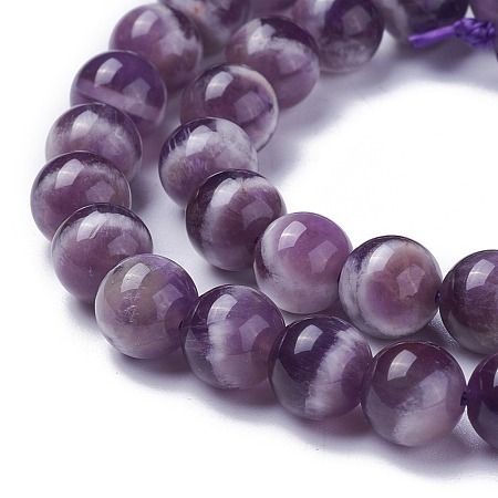 Arricraft Natural Amethyst Beads Strands, Round, 8mm, Hole: 0.8mm, about 47pcs/strand, 14.9 inches(38cm)