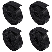 AHANDMAKER 3/5 Inch 26.24 Feet Cable Ties, Reusable Cable Management Straps, Nylon Hook and Loop Tape, Black Wire Ties, Fastening Tape, Twist Ties for Cords(6.56ft x 4 Rolls)