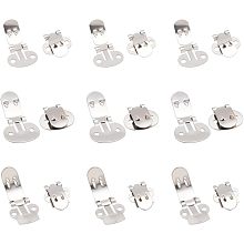 GOMAKERER 36 Pcs 3 Styles Shoe Clips, Stainless Steel Flat Blank Shoe Clips Silver Shoe Clamps Shoe Accessories Clips for DIY Crafts Decoration Project Shoes Decoration