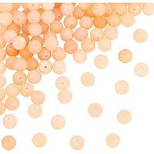 OLYCRAFT 94Pcs 8mm Matte White Jade Beads Natural White Jade Beads Imitation Sunstone Round Frosted Jade Beads Loose Gemstones Beads Energy Stone for Bracelet Necklace Jewelry Making