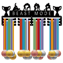 CREATCABIN Best Mode Medal Hanger Display Wrestling Sports Medal Holder Over 60+ Medals Award Iron Holder Rack Frame Wall Mounted Hanging for Medalist Gymnastics Marathon Athlete Gift 15.7 x 5.9 Inch