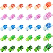 SUPERFINDINGS 10 Style Resin Turtle Figure Miniature Figurines Opaque Resin Cabochons Multicolor Sea Turtle Figure for DIY Home Garden Birthday Party Favor