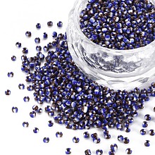 Honeyhandy 12/0 Glass Seed Beads, Opaque Colours Seep, Blue, 2mm, hole: 0.8mm