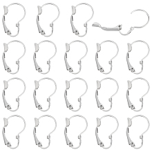 DICOSMETIC 20Pairs Stainless Steel Leverback Earring Findings Earring Hooks with Loop 1mm Hole Leverbacks Earring Hooks French Earwires for DIY Earring Jewelry Making, Pin: 1mm