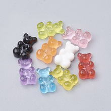 ARRICRAFT Resin Cabochons, Bear, Mixed Color, 12.5x7x4mm