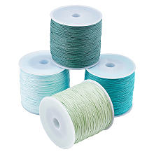 Nylon Thread Nylon String, for Beading Jewelry Making, Mixed Color, 0.8mm; about 100m/roll, 4 colors, 1roll/color, 4rolls