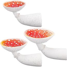 OLYCRAFT 3Pcs Mushroom Hanging Shelf Mushroom Wall Floating Shelf Resin Hanging Ornaments Mushroom Room Decor Wall Mounted Mushroom Shaped Decor for Bedroom Living Room Bathroom Kitchen - 3 Styles