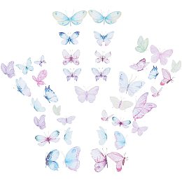 AHANDMAKER Butterfly Wall Decal, 2 Set Colorful Butterfly Wall Stickers Peel and Stick Vivid Butterflies Wall Stickers for Bedroom Living Room Decoration