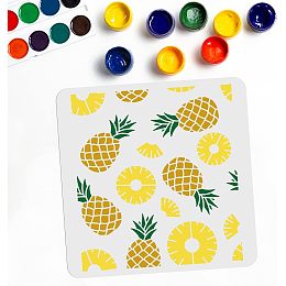 Pineapple Stencil Pineapple Painting Stencil 11.8"×11.8" Reusable Tropical Fruit Stencil for Painting on Wall Canvas Wood Floor Home Decor