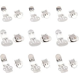 GOMAKERER 36 Pcs 3 Styles Shoe Clips, Stainless Steel Flat Blank Shoe Clips Silver Shoe Clamps Shoe Accessories Clips for DIY Crafts Decoration Project Shoes Decoration