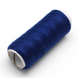 Honeyhandy 402 Polyester Sewing Thread Cords for Cloth or DIY Craft, Medium Blue, 0.1mm, about 120m/roll, 10rolls/bag