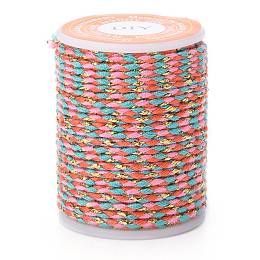 Honeyhandy 4-Ply Cotton Cord, Handmade Macrame Cotton Rope, for String Wall Hangings Plant Hanger, DIY Craft String Knitting, Colorful, 1.5mm, about 4.3 yards(4m)/roll